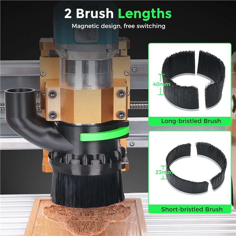 قطعتان من فرشاة تنظيف الغبار ب - مراجعة Dust Shoe Cnc وسعره