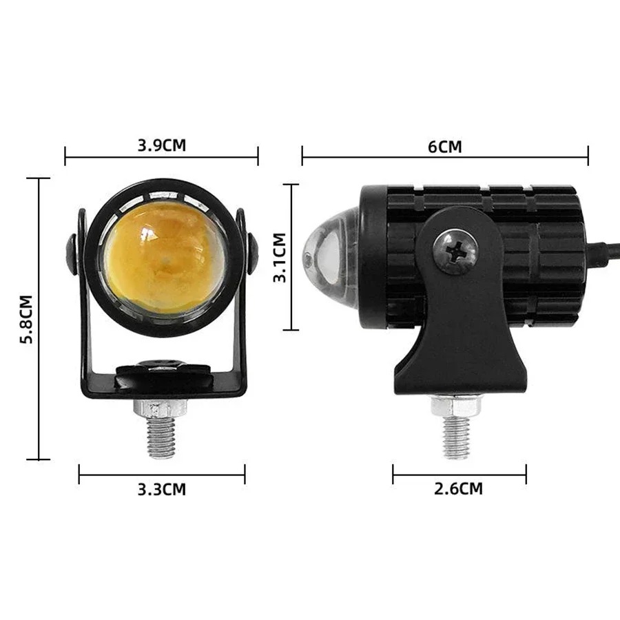 2 قطعة مدفع ليزر صغير Drl LED  - مراجعة Laser Focus Lens وسعره