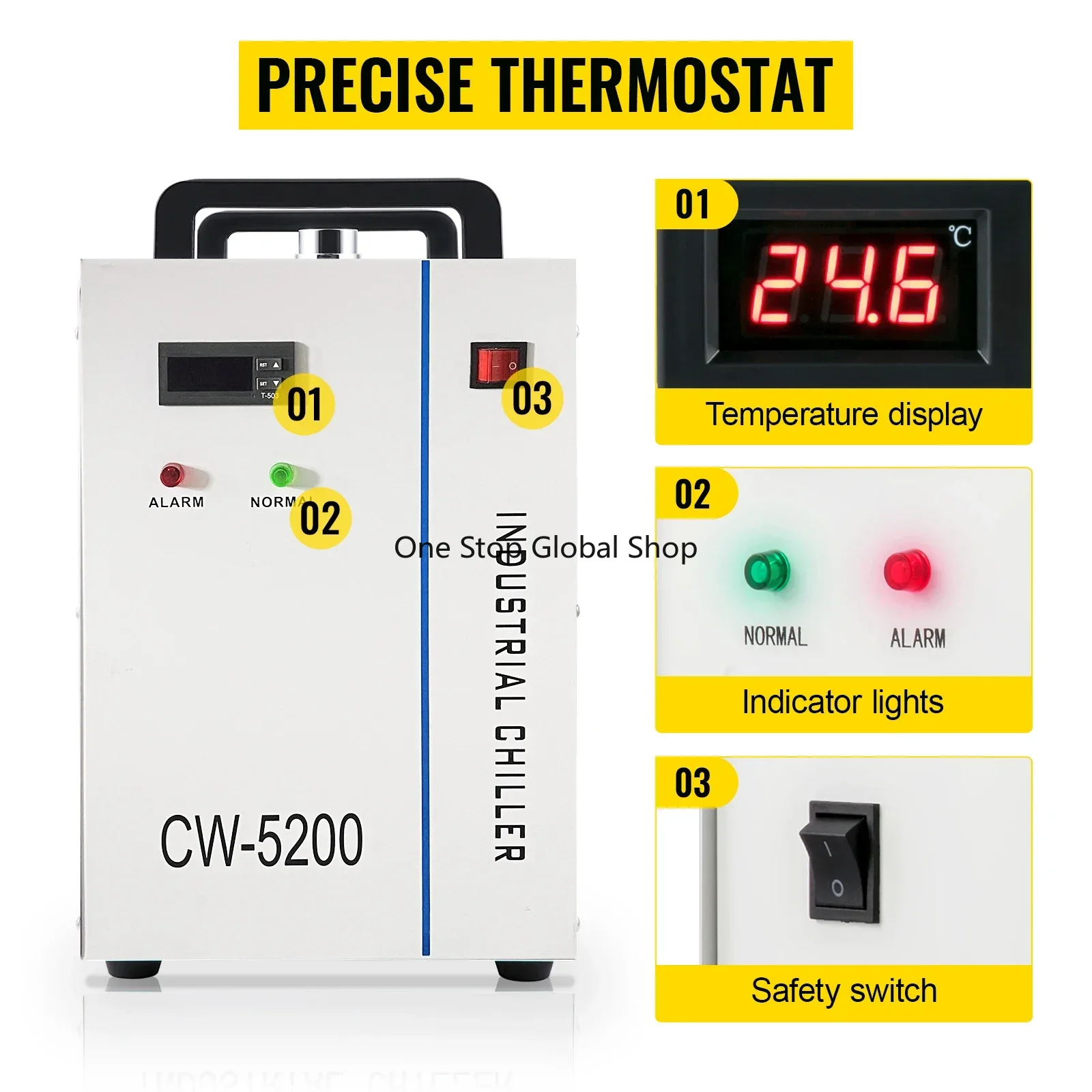 مبرد مياه صناعي لآلة النقش بال - مراجعة Laser Chiller Water Cooler وسعره
