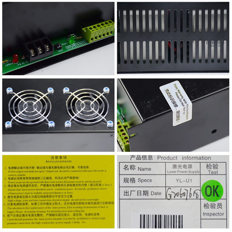 مزود طاقة ليزر CO2 من YongLi ب - مراجعة Laser Power Supply 60W وسعره